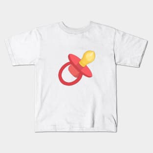 Red Pacifier - Baby Pacifier - Pacifier Kids T-Shirt